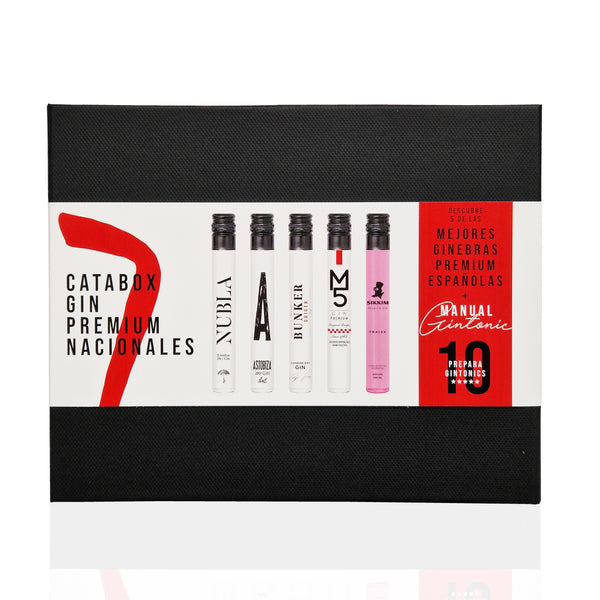 CATABOX | Pack Kit Gintonic - Ginebras Premium Españolas 7 | Regalo Gin Tonic Perfecto